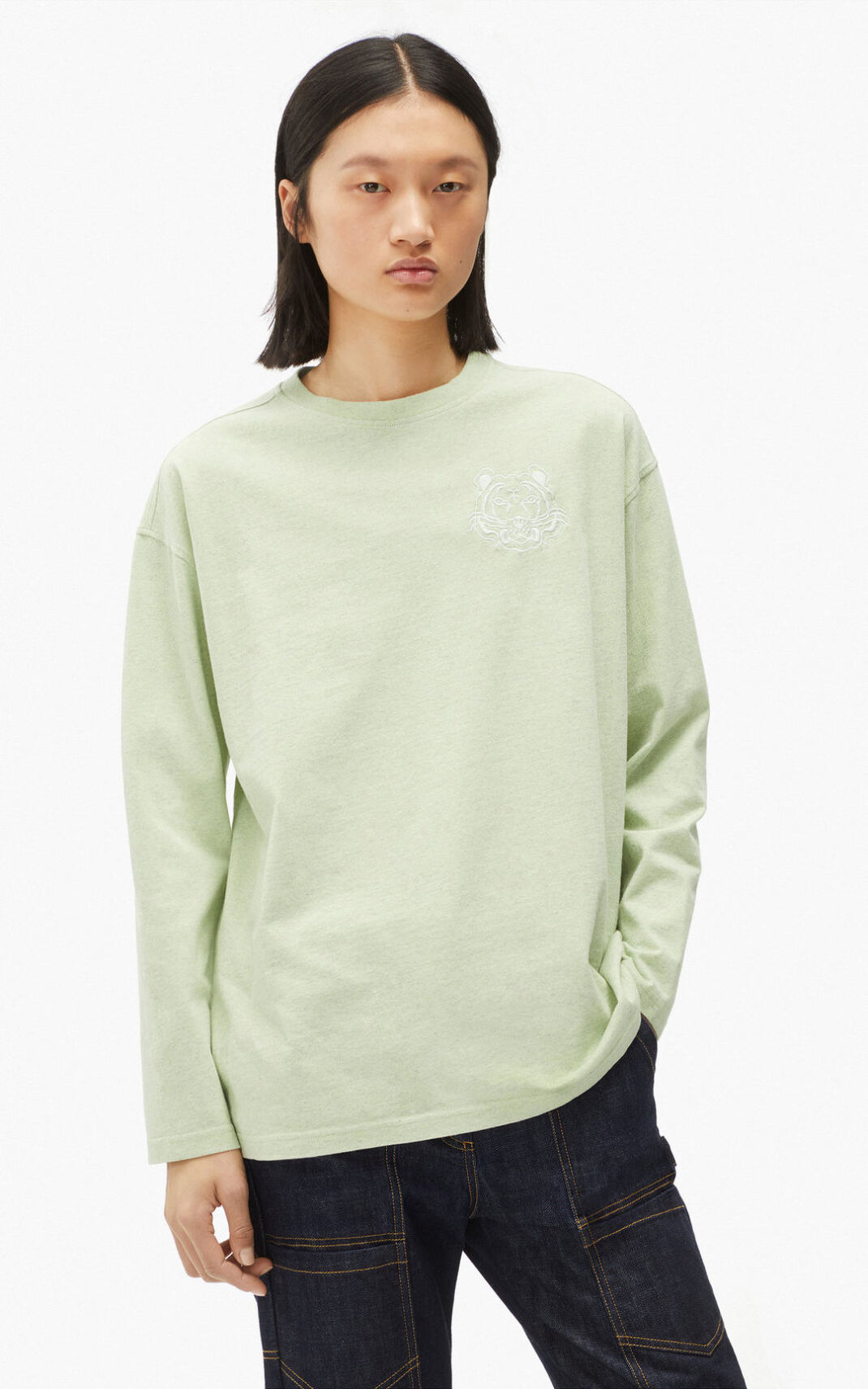 Kenzo RE/T shirt Camisetas Mujer Verde | 3659274-LU